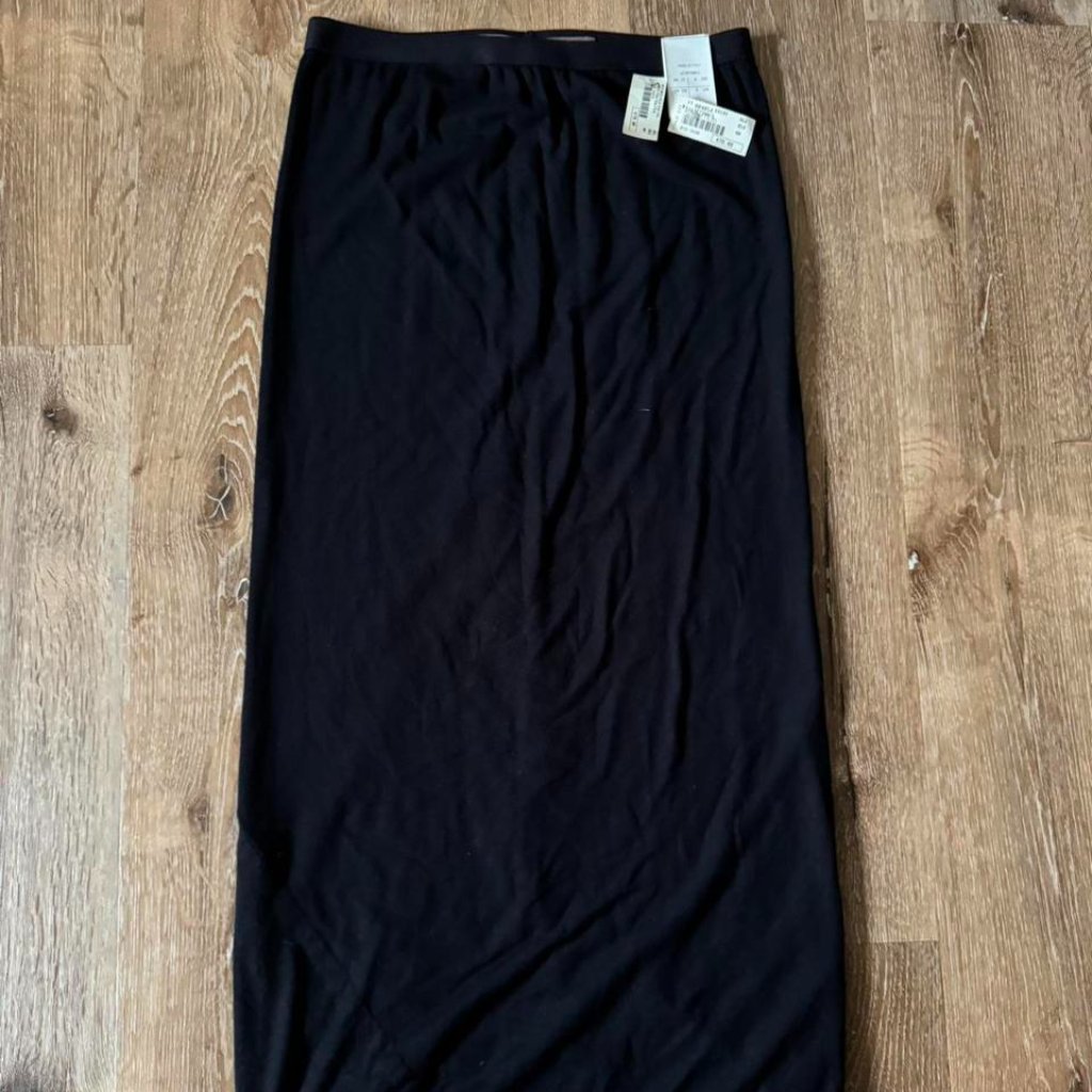 Rick Owens Lilies Nwt Black Midi Skirt Size 6